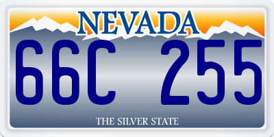 NV license plate 66C255