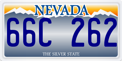 NV license plate 66C262