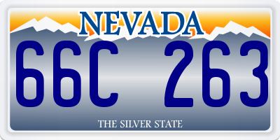 NV license plate 66C263