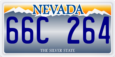 NV license plate 66C264