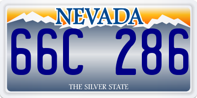 NV license plate 66C286