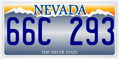NV license plate 66C293