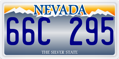 NV license plate 66C295