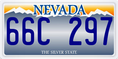 NV license plate 66C297