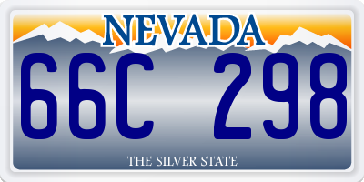 NV license plate 66C298
