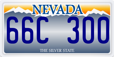 NV license plate 66C300