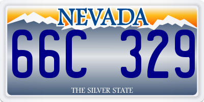 NV license plate 66C329
