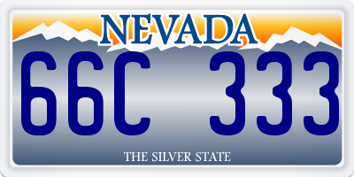 NV license plate 66C333
