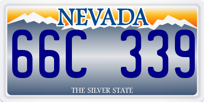 NV license plate 66C339