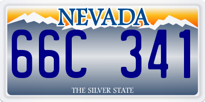 NV license plate 66C341