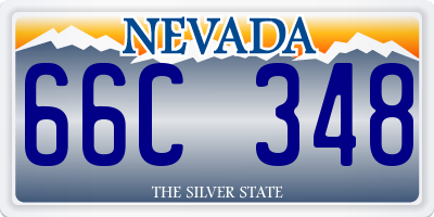 NV license plate 66C348