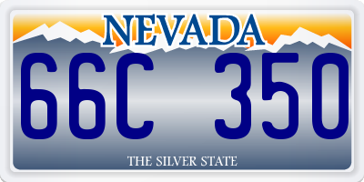 NV license plate 66C350