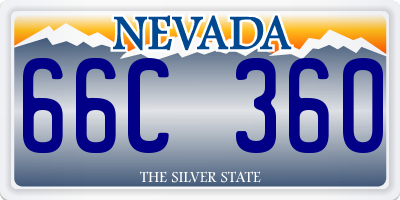 NV license plate 66C360