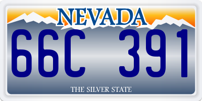 NV license plate 66C391