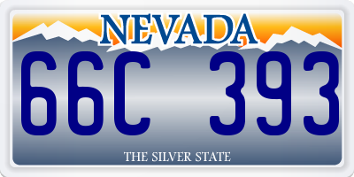 NV license plate 66C393