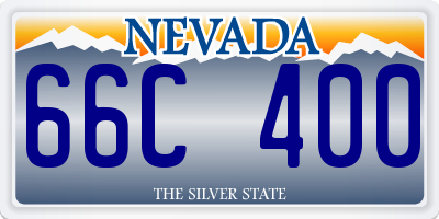 NV license plate 66C400