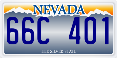 NV license plate 66C401