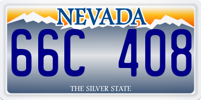 NV license plate 66C408