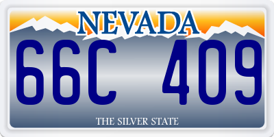 NV license plate 66C409