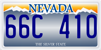 NV license plate 66C410