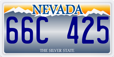 NV license plate 66C425