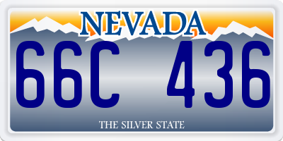 NV license plate 66C436