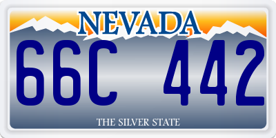 NV license plate 66C442
