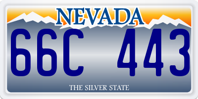 NV license plate 66C443