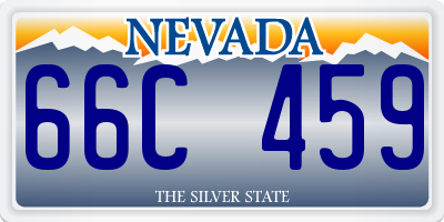 NV license plate 66C459