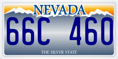 NV license plate 66C460