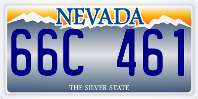 NV license plate 66C461