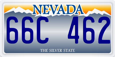 NV license plate 66C462