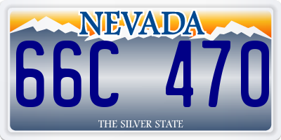 NV license plate 66C470
