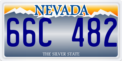 NV license plate 66C482
