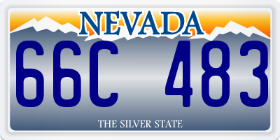 NV license plate 66C483