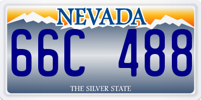 NV license plate 66C488