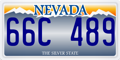 NV license plate 66C489