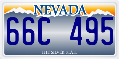 NV license plate 66C495