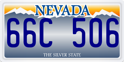 NV license plate 66C506