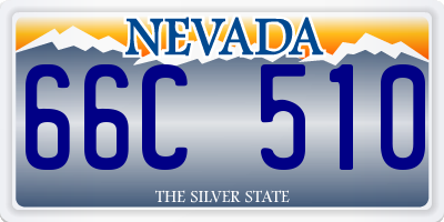 NV license plate 66C510