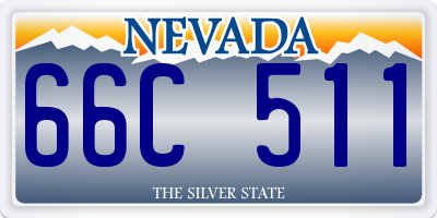 NV license plate 66C511