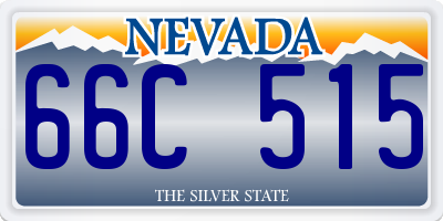 NV license plate 66C515