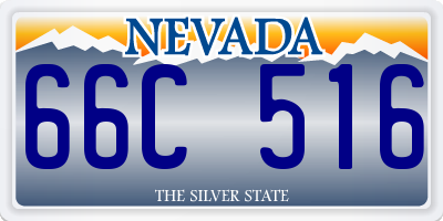 NV license plate 66C516
