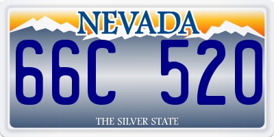 NV license plate 66C520