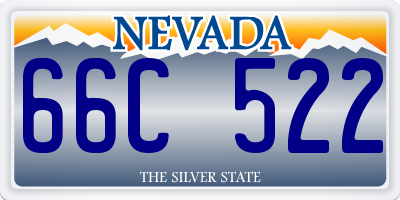 NV license plate 66C522