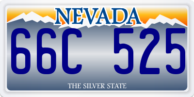 NV license plate 66C525