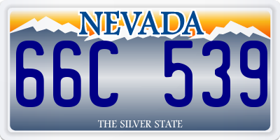 NV license plate 66C539