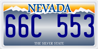 NV license plate 66C553