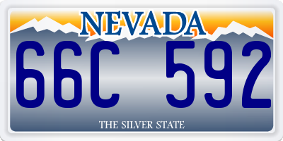 NV license plate 66C592