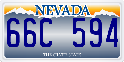 NV license plate 66C594